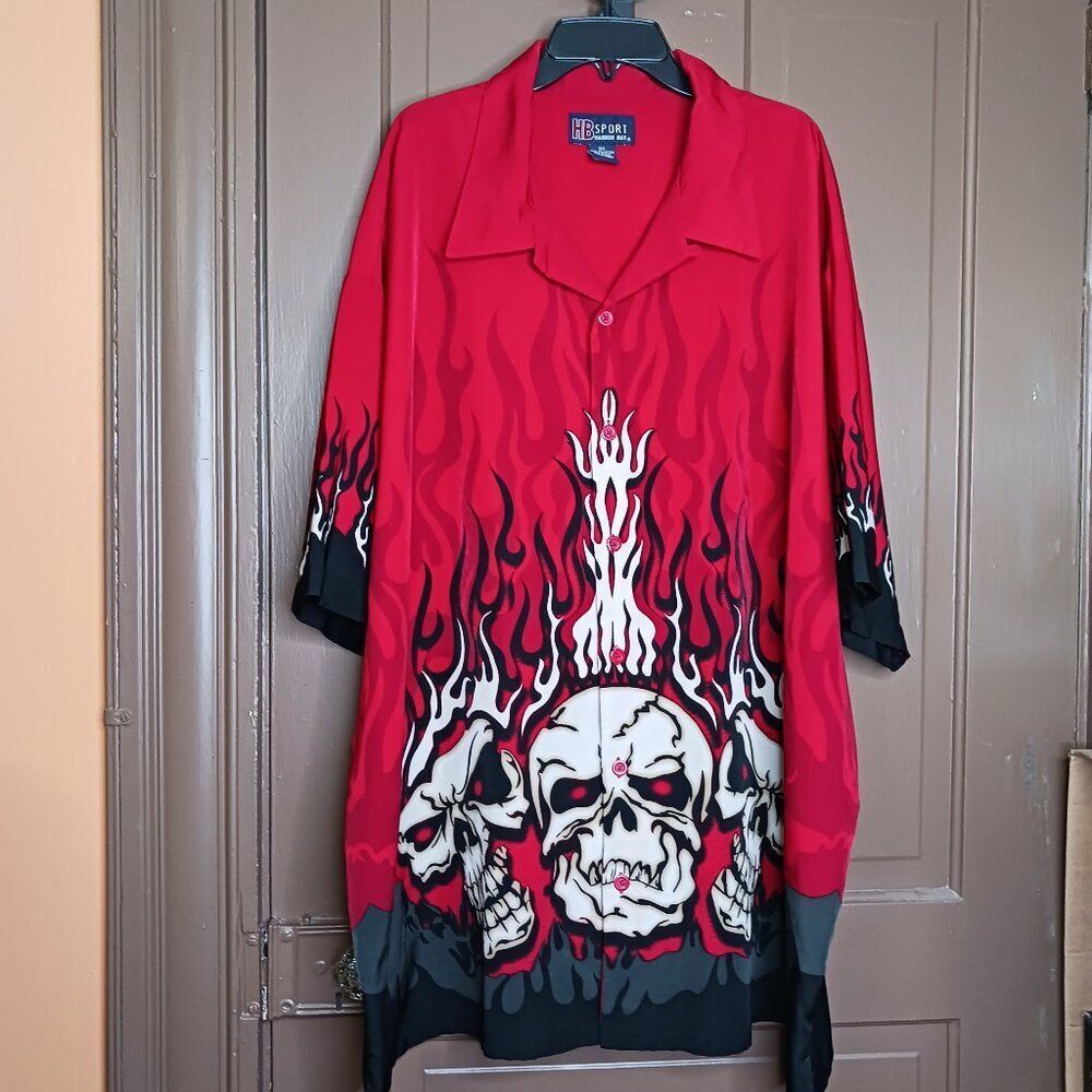 Men's Shirt Size 3X Bikercore Y2K HB Sport Harbor Bay